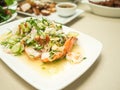 Shrimp salad with lemon grass and mint Royalty Free Stock Photo