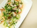 Shrimp salad with lemon grass and mint Royalty Free Stock Photo