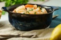 Shrimp Scampi Angel Hair Pasta Royalty Free Stock Photo