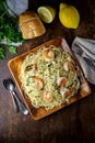 Shrimp Scampi Angel Hair Pasta Royalty Free Stock Photo