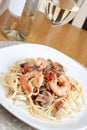 Shrimp Scampi with Linguine Royalty Free Stock Photo