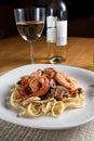 Shrimp Scampi with Linguine Royalty Free Stock Photo