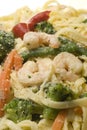 Shrimp scampi primavera Royalty Free Stock Photo