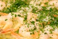 Shrimp Scampi Simmering Royalty Free Stock Photo