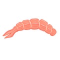 shrimp seafood cartoon style design