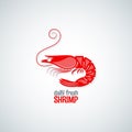 Shrimp seafood menu background