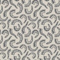 Shrimp seamless background, seafood pattern