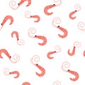 Shrimp seamless pattern