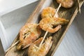 Shrimp skewer Royalty Free Stock Photo