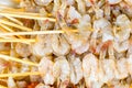 Shrimp Skewers Filled Frame Royalty Free Stock Photo