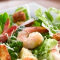 Shrimp spinach salad Royalty Free Stock Photo