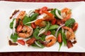 Shrimp and Spinach Salad Royalty Free Stock Photo