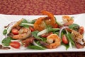 Shrimp and Spinach Salad Royalty Free Stock Photo