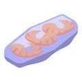 Shrimp spring roll icon isometric vector. Chinese menu Royalty Free Stock Photo