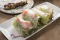 Shrimp spring roll Royalty Free Stock Photo