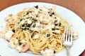 Shrimp and Squid Pasta Royalty Free Stock Photo