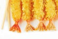 Shrimp Tempura with Chopsticks Royalty Free Stock Photo