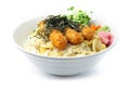 Shrimp Tempura don with rice or deep fried Shrimp Royalty Free Stock Photo