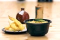 Shrimp Tempura and Noodle Soup Royalty Free Stock Photo