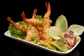 Shrimp Tempura on plate Royalty Free Stock Photo