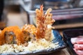 Shrimp Tempura roll in dish Royalty Free Stock Photo