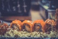 Shrimp Tempura roll in dish Royalty Free Stock Photo