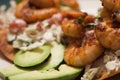 Shrimp Tostadas Royalty Free Stock Photo