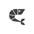 Shrimp vector icon Royalty Free Stock Photo