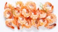 Shrimp on a white background. Neural network AI generated Royalty Free Stock Photo