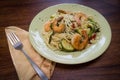 Shrimp White Wine Sauce Royalty Free Stock Photo