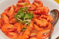 Shrimp with Wine Royalty Free Stock Photo