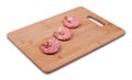 Shrimp on a wooden board