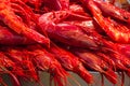 Shrimps - boiled red, sea food on market