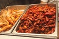 Shrimps And Crayfish on the Asian Night Market