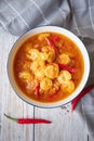 Shrimps curry with red chilli Royalty Free Stock Photo