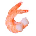 Shrimps isolated on white. Seafood Royalty Free Stock Photo