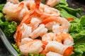 Shrimps on a plate Royalty Free Stock Photo