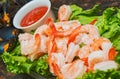 Shrimps on a plate Royalty Free Stock Photo