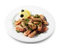 Shrimps Plate Royalty Free Stock Photo