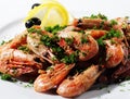 Shrimps Plate Royalty Free Stock Photo