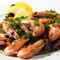 Shrimps Plate Royalty Free Stock Photo