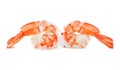 Shrimps. Prawns isolated on a white background Royalty Free Stock Photo