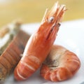 Shrimps. Prawns isolated on a White Background. Seafood