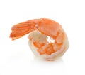 Shrimps. Prawns isolated on a White Background. Seafood Royalty Free Stock Photo