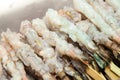 Shrimps on the spit Royalty Free Stock Photo