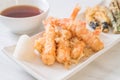 shrimps tempura (battered fried shrimps) with vegetable