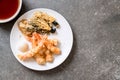 shrimps tempura (battered fried shrimps) with vegetable