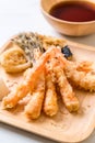 shrimps tempura (battered fried shrimps) with vegetable