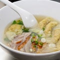 Shrimps Wonton Soup with slice roast duck