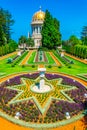 Shrine of the Bab at Bahai gardens in Haifa, Israel Royalty Free Stock Photo